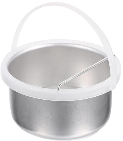 VILLCASE Aluminium Wax Melting Pot Handle Design Non-stick Reliable Wax Melt Container Silver Replacement Bowl for Easy Heat Distribution and Sturdy Use