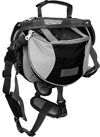 Julihai Satteltasche für Hunde, hochwertig, mit atmungsaktivem und reflektierendem Design für Assistenzhunde, wasserdichtes Material (L)