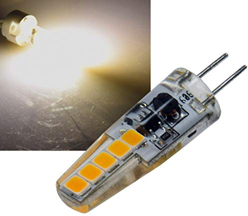 ChiliTec LED Stiftsockellampe G4 Ersatzlampe für 20W Halogen 3000k 200lm 300° 12V 2Watt Silikon W2 Nicht dimmbar Licht Warmweiß