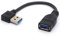 OpenII USB-3.0-Verlängerungskabel, 90 Grad nach links gewinkelt, USB-Typ-A-Stecker auf Buchse, 5 Gbit/s, Verlängerungskabel, 15 cm Left
