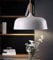Chrasy Moderne Pendelleuchte LED Lampenschirm Wohnzimmer Schlafzimmer LED Hängeleuchte Metall Höhenverstellbar Hängeleuchte 1x E27 max. 60W, Ø32 cm (Weiß)