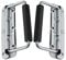Qiorange 2Pcs Kistengriff Feder Klappbar Klappgriff Edelstahl Hardware Boxen Griff silber Farbe und Schwarz 140mmx40mm