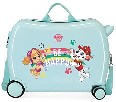 PAW PATROL Unisex Kinder La Patrulla Canina Be Happy Kinderkoffer, Türkis, 50x39x20 cm