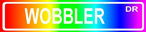 ANY AND ALL GRAPHICS WOBBLER 4x18 Groovy Cool Rainbow Look Novelty Aluminum Street Sign