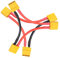 Boladge 2-Pack XT90 Seriell Series Stecker 1-Buchse auf 2-Männlich Adapter Kabel mit 10CM 10AWG Silikondraht für RC-Batterie-Hubschrauber-Quadcopter