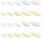 SUPERFINDINGS Über 60pcs 2 Farben 5 Größen Eisenfischköder Ovaler Fischköder Spinner Klingen Easy Spin Spinner Köder Für Die Herstellung von Ködern DIY Angelköder Zubehör Platin Und Gold