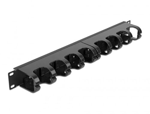DeLOCK 19 Kabelmanagement Rangierpanel mit 10 1 HE schwarz