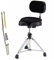 Gibraltar Hardware 9608MB Drumhocker mit Lehne + keepdrum Drumsticks