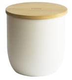 Pebbly NBA190 Round Biscuit Tin Metal/Bamboo Cream