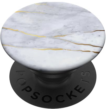White Gold Marble PopSockets Adhesive PopGrip