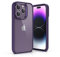 ULAK Cover per iPhone 14 Pro Max, Trasparente [Retro PC Rigida + Cornice di TPU Morbido] [Anti-Giallo] Chiaro Protettiva Custodia Compatibile con Apple iPhone 14 Pro Max 2022, Viola Scuro