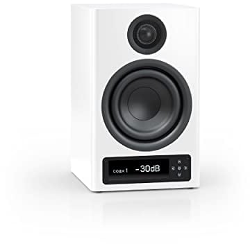 Nubert nuPro XS-3000 RC | Weißer Regallautsprecher | 1 Stück Kompaktlautsprecher | Bluetooth Lautsprecher aptX HD | Lautsprecher Verbindung kabellos High Res | Schreibtischlautsprecher im Homeoffice