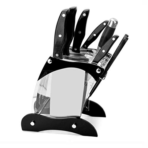 Messerhalter aus Glas – Küchenmesserhalter geneigter Messerhalter Multi-Slot-Werkzeughalter-Aufbewahrung, modernes Design in Fächerform