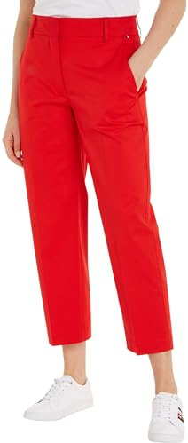 Tommy Hilfiger Damen Chino Hose Md Core Slim Straight Pant Slim Fit