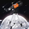 Teleskop für Anfänger, Erwachsene und Kinder, 70 mm Öffnung, 300 mm Astronomie-Teleskop mit verstellbarem Stativ und Rucksack, perfektes Teleskop für Kinder (Gul-Standard)