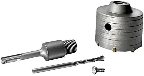 Sega a Tazza per Muro Cemento Ø 100 mm Corona Carotatrice a Secco + Adattatore SDS PLUS + Punta Centraggio 8x110 mm (100 mm)