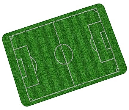 Yardwe 1 Stück Fußballmatte Kunstrasenteppich Saugfähige Badematte Kunstrasen-Fußmatte Fußballplatz-Badematte Fußballfeld-Fußmatte Eingangsmatte Türmatte rutschfeste Fußmatte