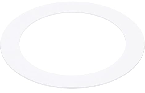 PATIKIL Metall Goof Trim Ring, 1 Stück 76 mm Außendurchmesser 56 mm Innendurchmesser Runde Deckenleuchten-Ringverkleidung für Einbauleuchten, matte weiße Farbe