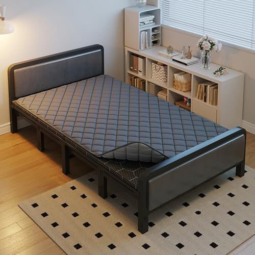 YVYKFZD 2-Personen Feldbett Klappbar, tragbares Campingbett Feldbett für Erwachsene, Bequeme Campingliege, trägt 330 Pfund, für Zeltbüro-Reisen im Freien (Color : Black 3, Size : 190x120x77cm)