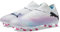 PUMA Future 7 Pro - Tacos de fútbol para suelo firme/artificial, Puma Blanco/Puma Negro/Rosa Poison, 47 EU