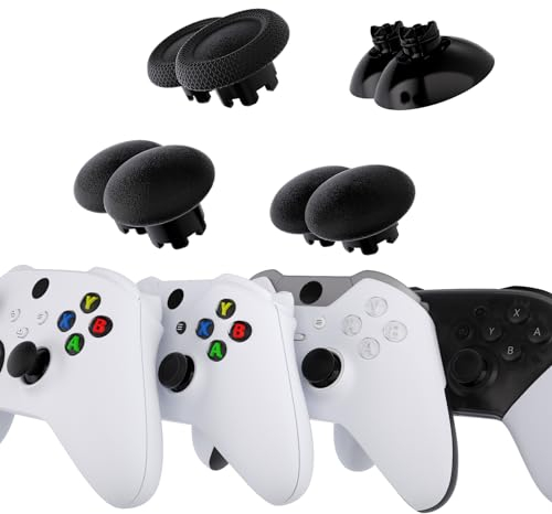 eXtremeRate Edge Joystick pour Xbox One S/X/Elite V1 Manette, pour Nintendo Switch Pro, 6 Thumbsticks Joysticks Interchangeables,Noir