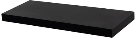 Harbour Housewares Modern Floating Wall Shelf - 60cm - Black - Photo Gallery Bookshelf Wall Shelves for Living Room Display, Bedroom, Office Storage