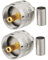 Greluma 2 pcs UHF PL-259 engarzado de enchufe macho adaptador coaxial conector RF para RG58/U LMR195 cable coaxial compatible con radioaficionados