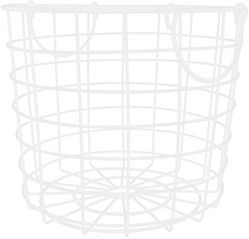 Alipis Iron Wire Storage Basket Handle Desktop Organizer for Home and Office Decorative Sundries Basket for Kitchen Bathroom and Pantry Use