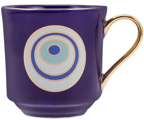 Zerodeko Keramikbecher Türkischer Schutzaugen Handbemalt Blaue Augen Espresso Tasse Kaffeetasse Fincan Nazar Für Zuhause Büro Restaurant Dekoration