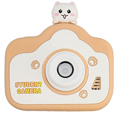 Emoshayoga Niedliche Kamera Kinder Digitalkamera Khaki 40MP HD Dual Kamera Kinder Cartoon Videorecorder mit Lanyard