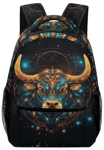 VesFy Coole Kuh Kinderrucksack Tier Schultasche Verstellbare Gurte Buchtasche Rucksäcke Für Jungen Mädchen One Size