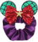 Minnie Mouse Inspired Hair Scrunchie with Ears and Bow - Hand Finished Disney Theme Hair Accessory (Little Mermaid)