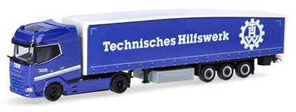 Herpa LKW Modell DAF XG+ Ecoflex-Sattelzug THW KatastrophenschutzNordrhein-Westfalen (Nordrhein-Westfalen/Hilden), Miniatur im Maßstab 1:87, Sammlerstück, Made in Germany, Kunststoff