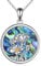 Vadmans Halskette mit Mohnblume 925er Sterlingsilber Halskette mit Geburtsblumen Anhänger Schmuck Geschenk für Frauen(Mohnblume Halskette)