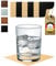 Lederfabrik Garnier® Untersetzer Gläser quadratisch 6er-Set – rutschfest & Abwaschbar – Perfekter Tischschutz – Glasuntersetzer PVC-Kunstleder Schwarz/Beige – Made in DE