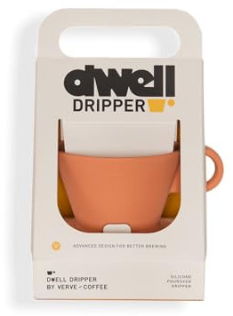 Verve Dwell Dripper Pour Over Coffee Maker Set, Non-Electric Coffee Dripper, Manual Brew Maker (Red)