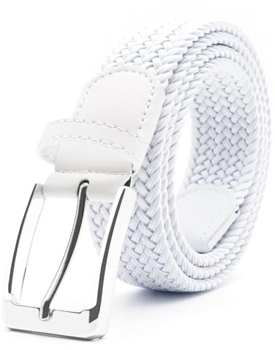 Uoocg Geflochtener Gürtel Damen Herren Flechtgürtel Elastischer Stretchgürtel 3.4cm Kontrastfarben Dehnbarer Gewobener für Mädchen und Jungen
