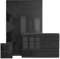 Blisswood High Gloss Triple Wardrobe - 3 Door Bedroom Wardrobe + 6 Storage Drawer Chest of Drawers + 2 Drawer Bedside Table Cabinet for Bedroom Cupboard - 3 Piece Engineered Wood Furniture Set (Black)