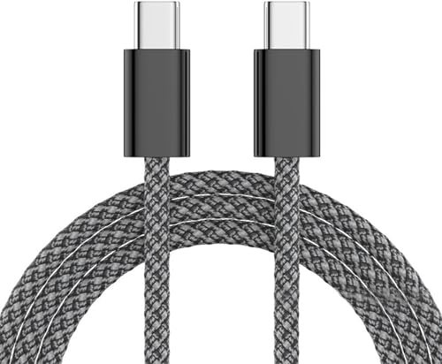 66W PD Type-C To Type-C Fast Charging Cable, Two-color Braided Data Cable, Suitable For Most Mobile Phones Such As 15, 16(Black,3m)