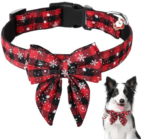 Weihnachtshalsband für Katzen und Hunde,Weihnachten Hundehalsband Einstellbar,Hunde Geschenke Weihnachten,Trainingshalsband(L)