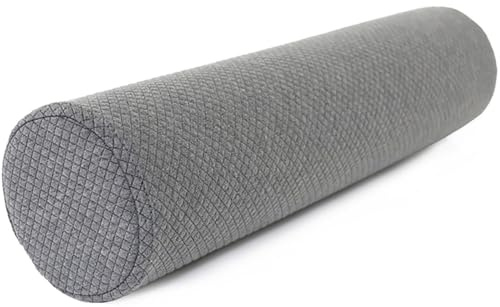 UWOBTN Nackenrolle & Rollenkissen 40/60/70/50/90cm - Weich Zylindrisches Multifunktionskissen für Nacken, Rücken, Knie - Abnehmbarer Bezug, für Bett, Sofa, Reise(Grau,20x50cm/8x19in)