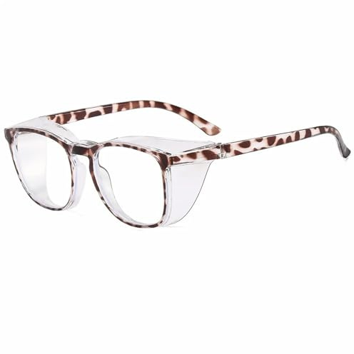 MZYFDC Klare Sicherheitsbrille for Damen, quadratisch, beschlagfrei, Blaulichtfilter, kratzfest, Arbeitsbrille Augenschutzbrille Sicherheitsbrille Laborbrille