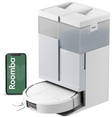 iRobot Roomba® Plus 416 Combo robot aspirapolvere lavapavimenti, 20.000 Pa | Con stazione AutoWash™ autosvuotante mappa LiDAR multilivello, mop rotanti ed estensibili con asciugatura ad aria calda, nero