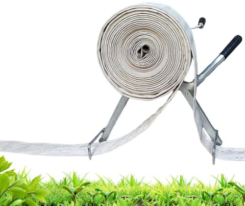 Carrete de manguera de acero inoxidable, manivela de 35 x 40 x 13 cm, enrollador de manguera de agua plegable para mangueras de riego, agricultura y extinción de incendios, enrollador agrícola para