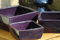 Kunert-Keramik Schale,eckig,Übertopf,aubergine,bis 25cm,3er Set!!