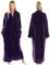 Oksun Womens Plus Size Fleece Dressing Gown Soft Bathrobe Full Length with Zipper , Purple, UK14-20(label XL)
