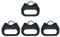 VKO Lot de 2 paires Sangle d'appareil photo Connecteur de boucles avec anneau fendu triangulaire et capuchon en plastique