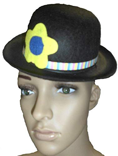 Ma22547 schwarz Damen Herren Mini Clown Melone Kasperhut