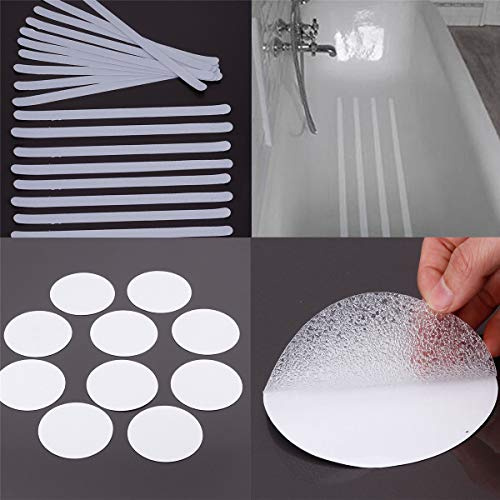 TuToy 10Pcs/18Pcs Stickers Bad Mat Bath Tub Floor Grip Grip Dusche Non Slip Anti Skid Safety Wall Sticker - 18Pcs