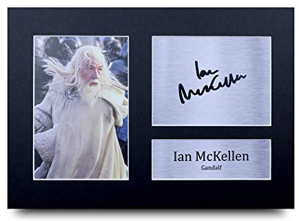 HWC Trading Ian Mckellen A4 Ungerahmt Signiert Gedruckt Autogramme Bild Druck-Fotoanzeige Geschenk Für Lord Of The Rings Filmfans